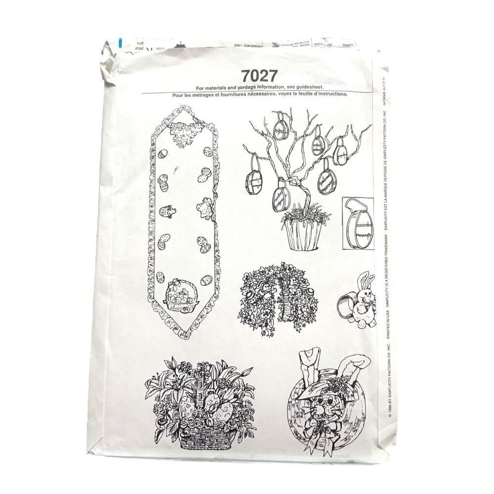 Simplicity Sewing Pattern 7027 Easter Spring‎ Decorations - Picture 2 of 2